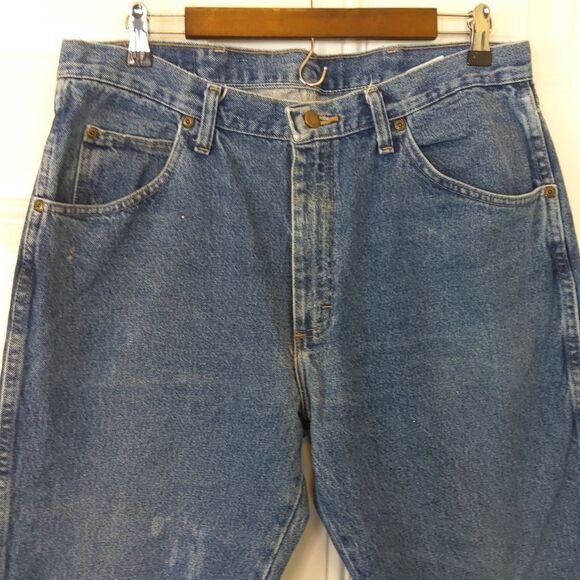 (3/$22) wranglers premium quality blue five pocket jeans - Picture 1 of 16